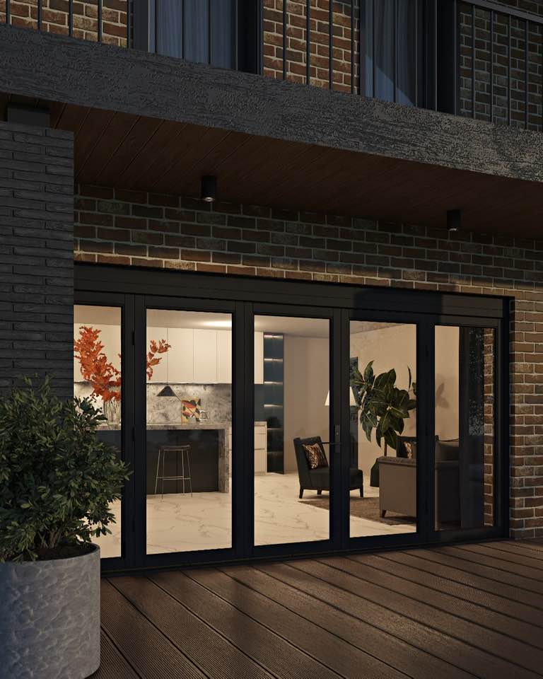 Four panel bi-fold doors