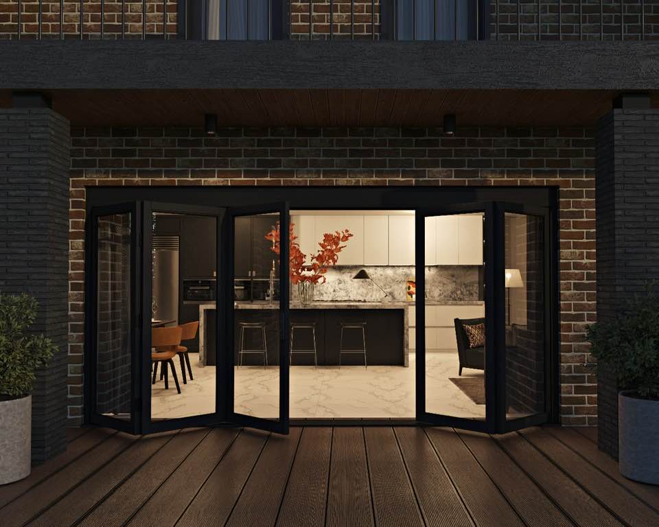 5-panel bi-folding doors