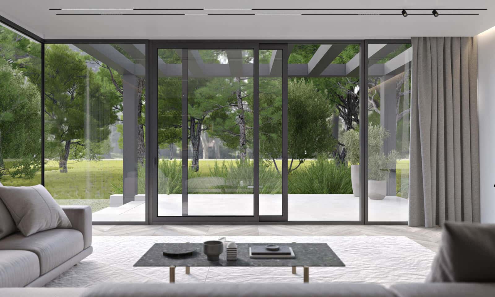 Extra large sliding glass doors